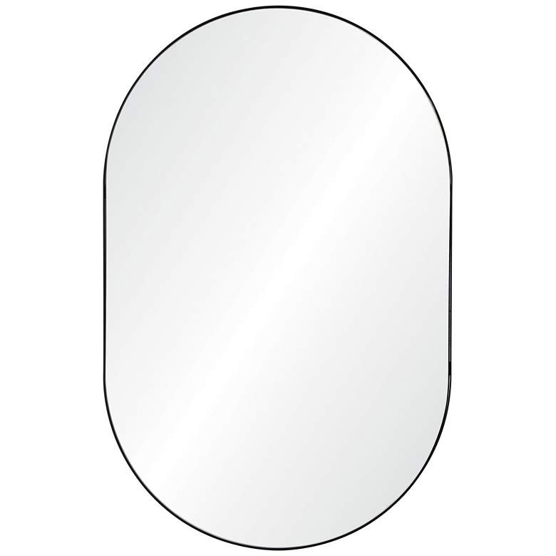 Image 6 Webster Powder-Coated Black 26" x 40" Oval Wall Mirror more views