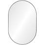 Webster Powder-Coated Black 26" x 40" Oval Wall Mirror