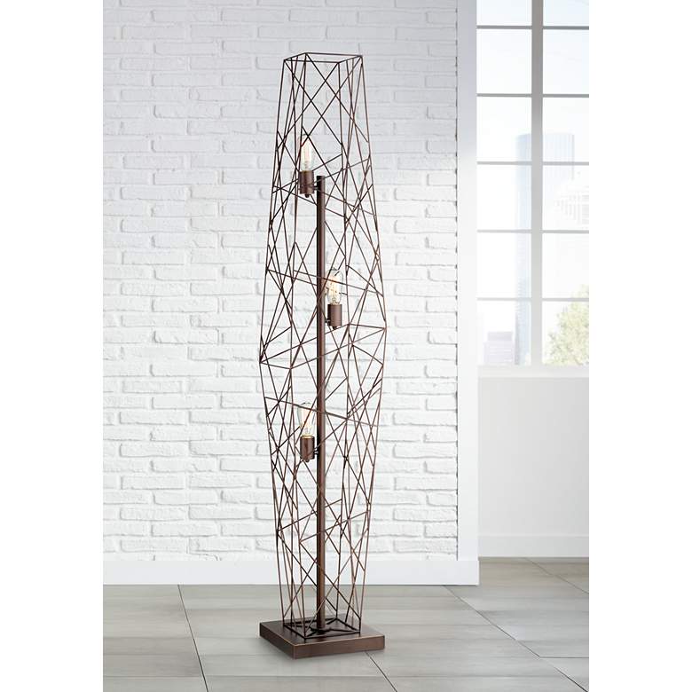 Image 1 Webster Wire Cage Floor Lamp