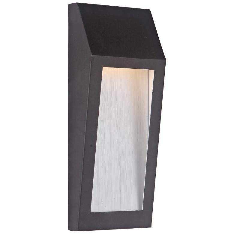 Image 1 Wedge 11" High Oiled Bronze LED Pocket Outdoor Wall Light