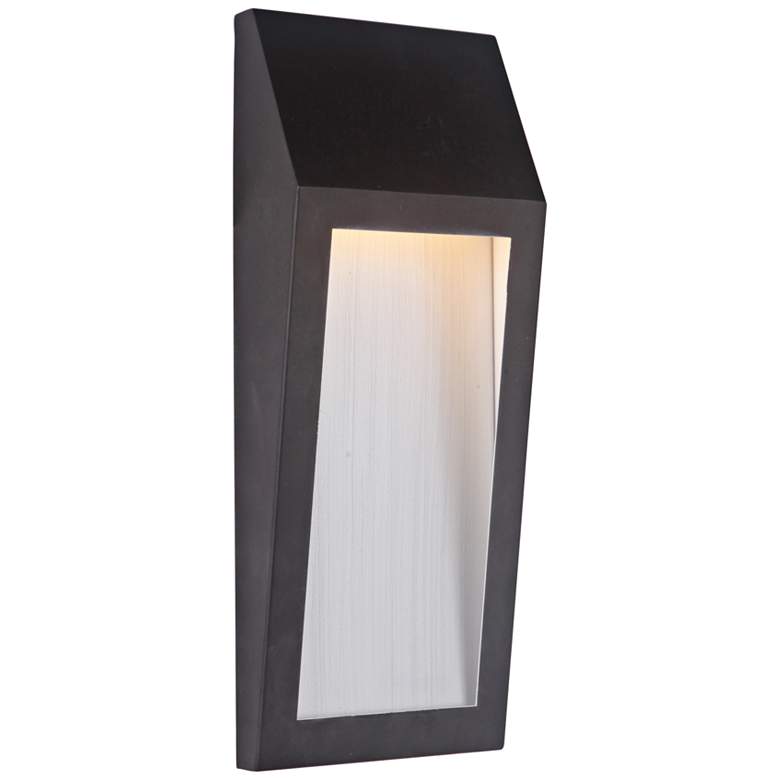 Image 1 Wedge 15 1/4"H Oiled Bronze LED Pocket Outdoor Wall Light