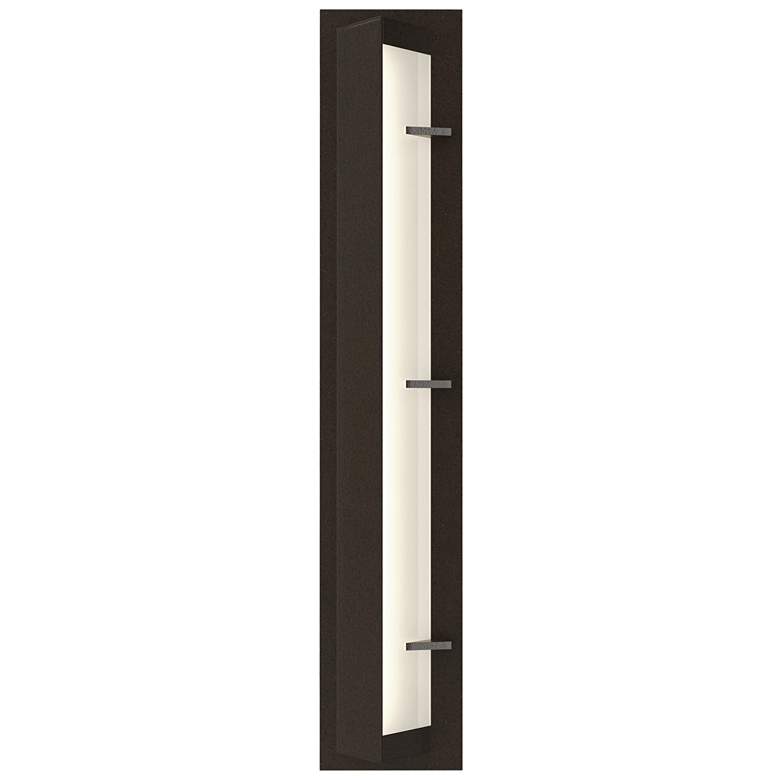 Image 1 Wedge 4.6" High Oil Rubbed Bronze LED Sconce With Clear Glass Shade