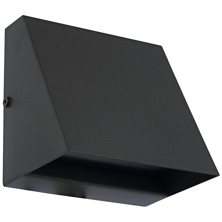 Image 1 Wedge 5" High Matte Black LED Outdoor Wall Light