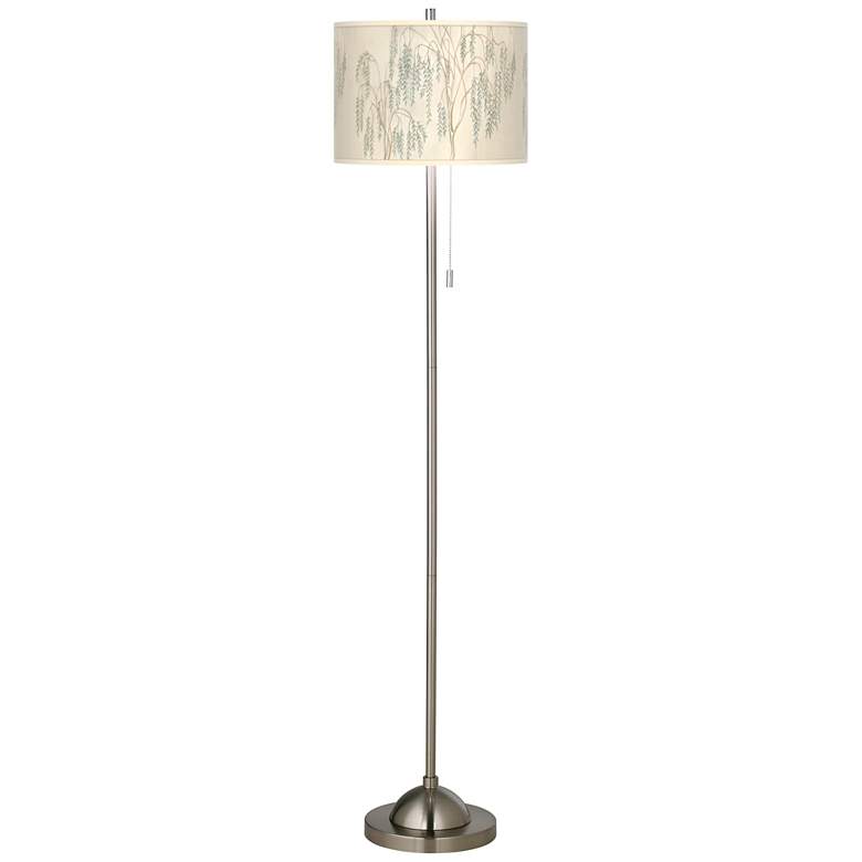 Image 2 Weeping Willow Brushed Nickel Pull Chain Floor Lamp