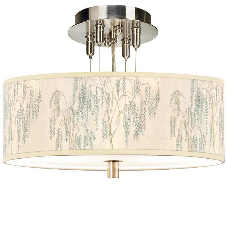 Image 1 Weeping Willow Giclee 14 inch Wide Ceiling Light