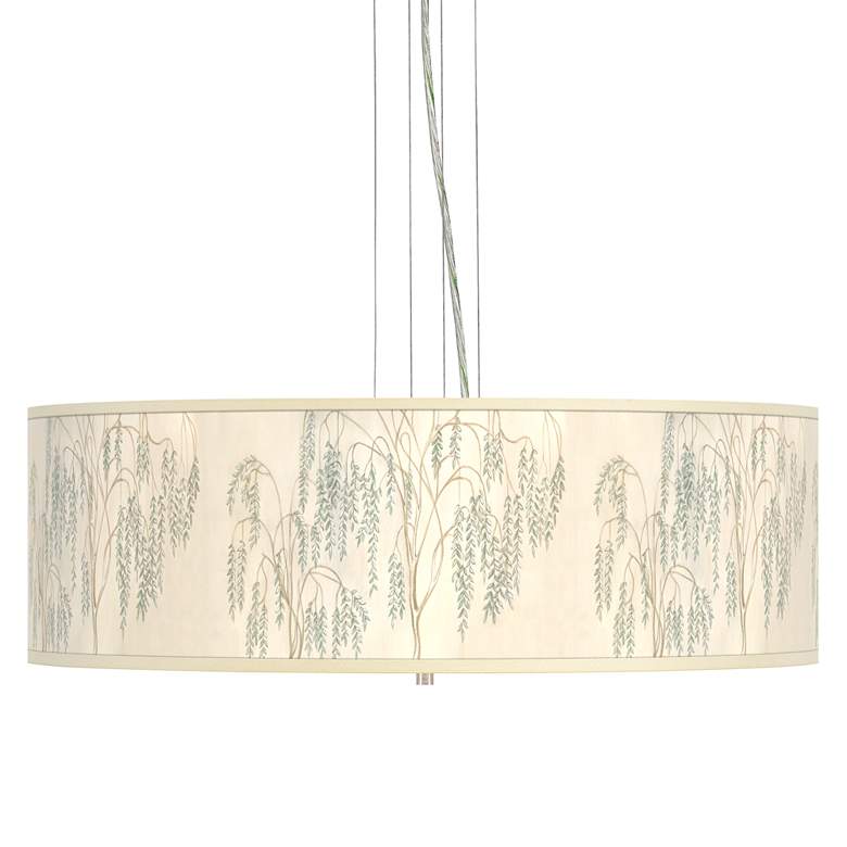 Image 1 Weeping Willow Giclee 24" Wide 4-Light Pendant Chandelier
