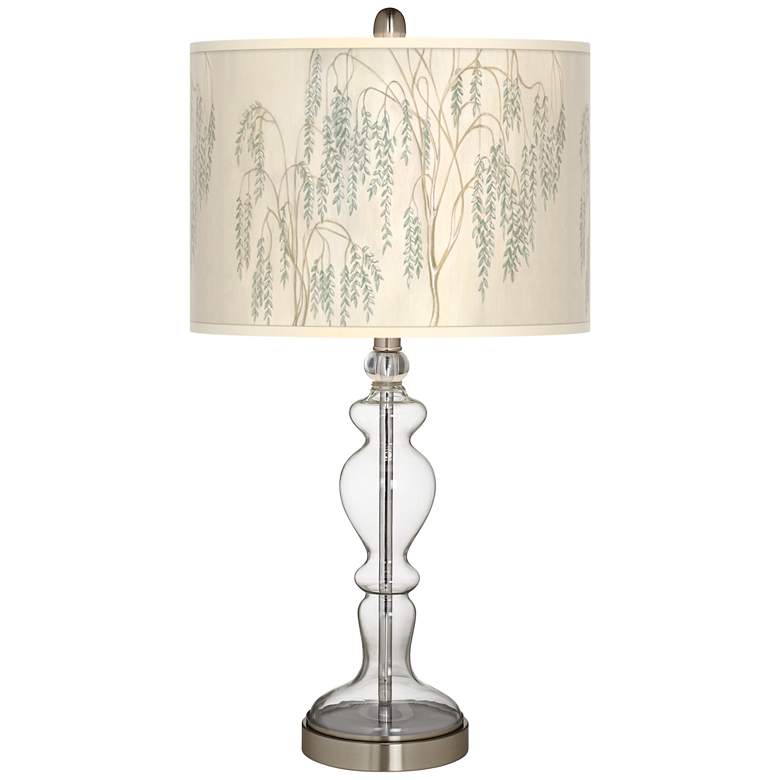 Image 1 Weeping Willow Giclee Apothecary Clear Glass Table Lamp