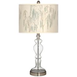 Weeping Willow Giclee Apothecary Clear Glass Table Lamp