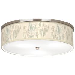 Weeping Willow Giclee Nickel 20 1/4&quot; Wide Ceiling Light