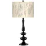 Weeping Willow Giclee Paley Black Table Lamp