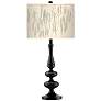 Weeping Willow Giclee Paley Black Table Lamp