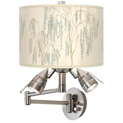 Weeping Willow Giclee Plug-In Swing Arm Wall Lamp