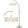 Weeping Willow Giclee Shade Arc Floor Lamp