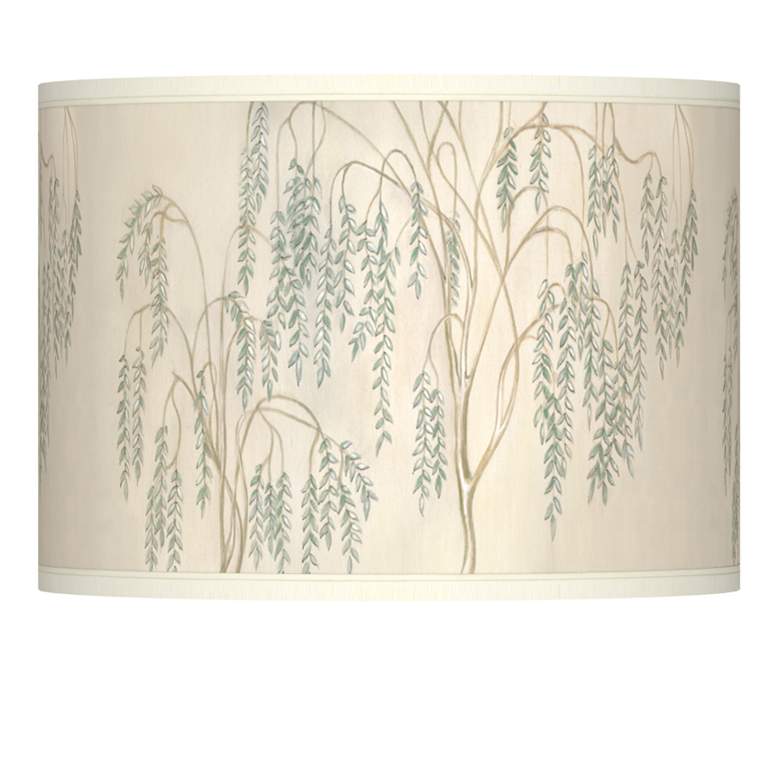 Image 1 Weeping Willow Pattern Giclee Drum Lamp Shade 13.5x13.5x10 (Spider)
