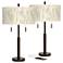 Weeping Willow Robbie Bronze USB Table Lamps Set of 2