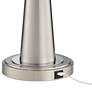 Weeping Willow Vicki Brushed Nickel USB Table Lamps Set of 2