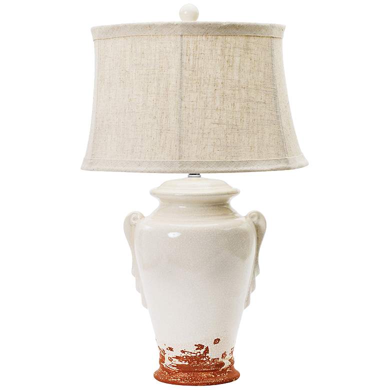 Image 1 Weho Eggshell and Terracotta Ceramic Table Lamp