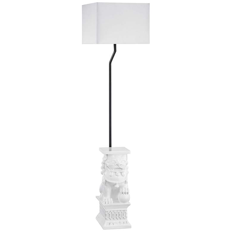 Image 1 Wei Shi 60 inch High White Finish Outdoor Floor Lamp