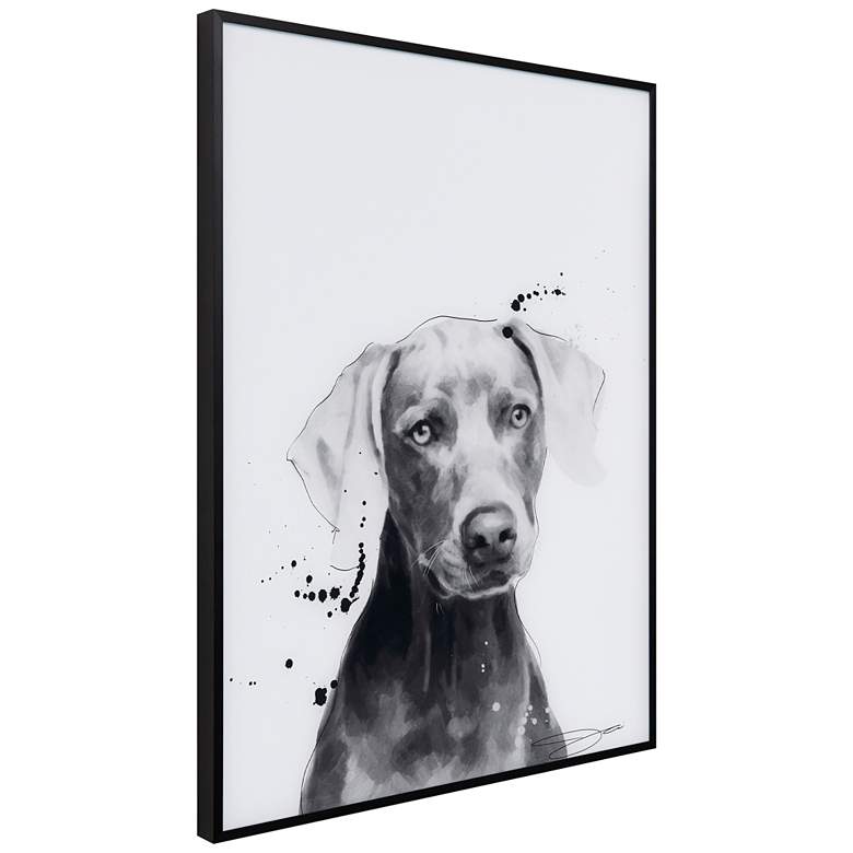 Image 5 Weimaraner 24"x18" Rectangular Printed Glass Framed Wall Art more views