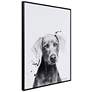 5_Weimaraner 24"x18" Rectangular Printed Glass Framed Wall Art more views