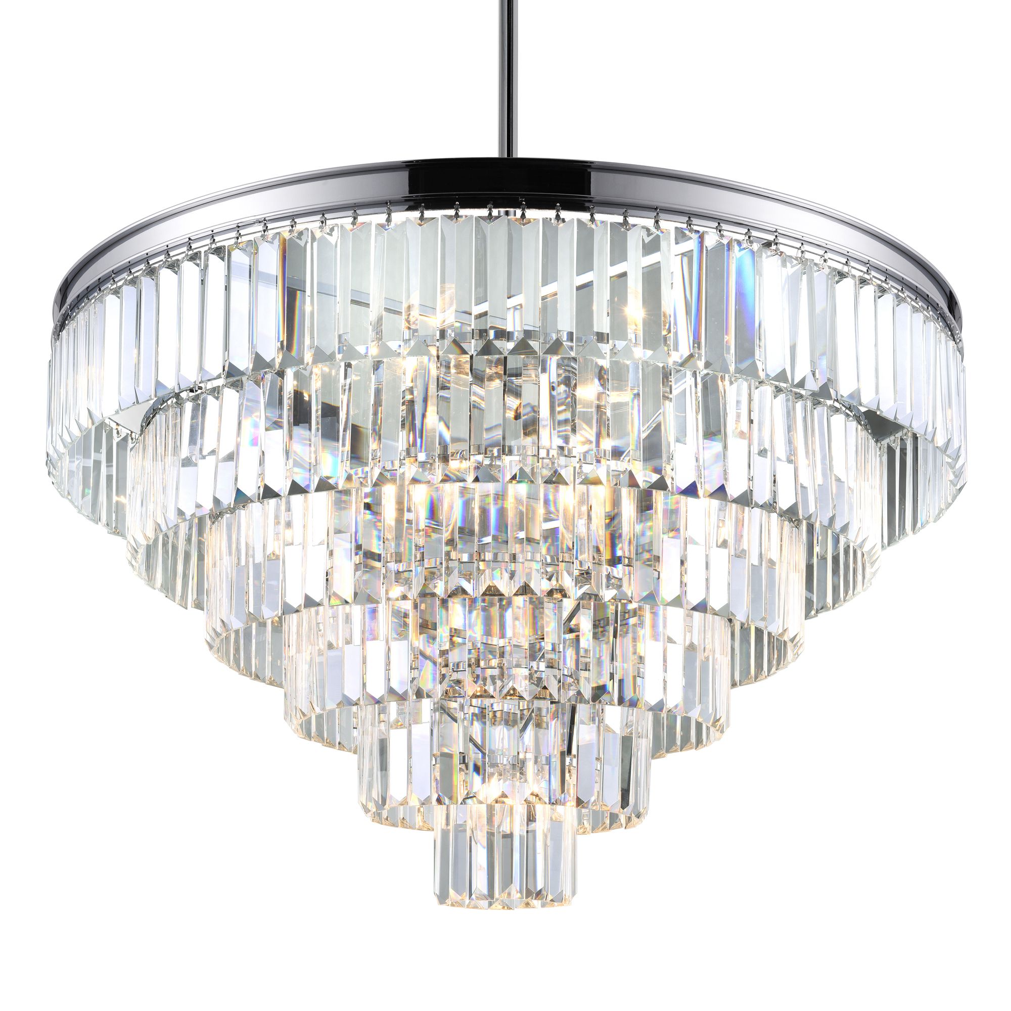Image 2 Weiss 15 Light Chrome Down Chandelier more views