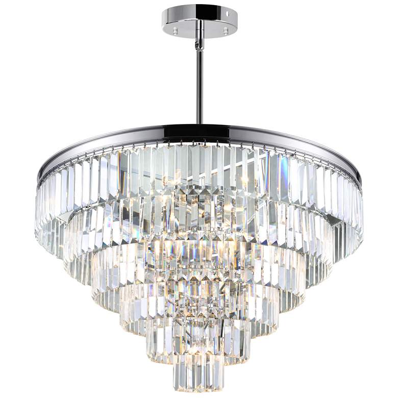 Image 1 Weiss 15 Light Down Chandelier With Chrome Finish