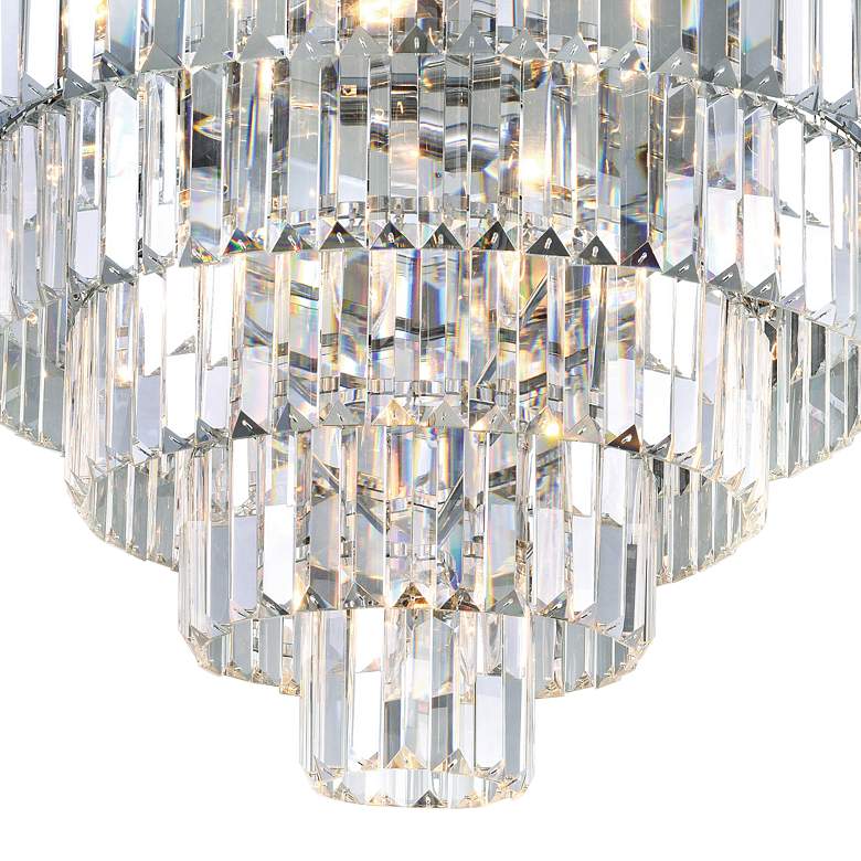 Image 2 Weiss 24" Wide Chrome and Crystal Multi-Tiered Chandelier more views