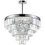 6_Weiss 24" Wide Chrome and Crystal Multi-Tiered Chandelier more views