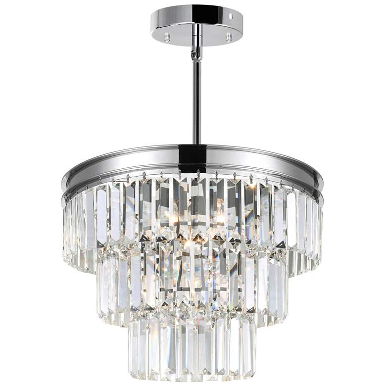 Image 1 Weiss 5 Light Down Chandelier With Chrome Finish