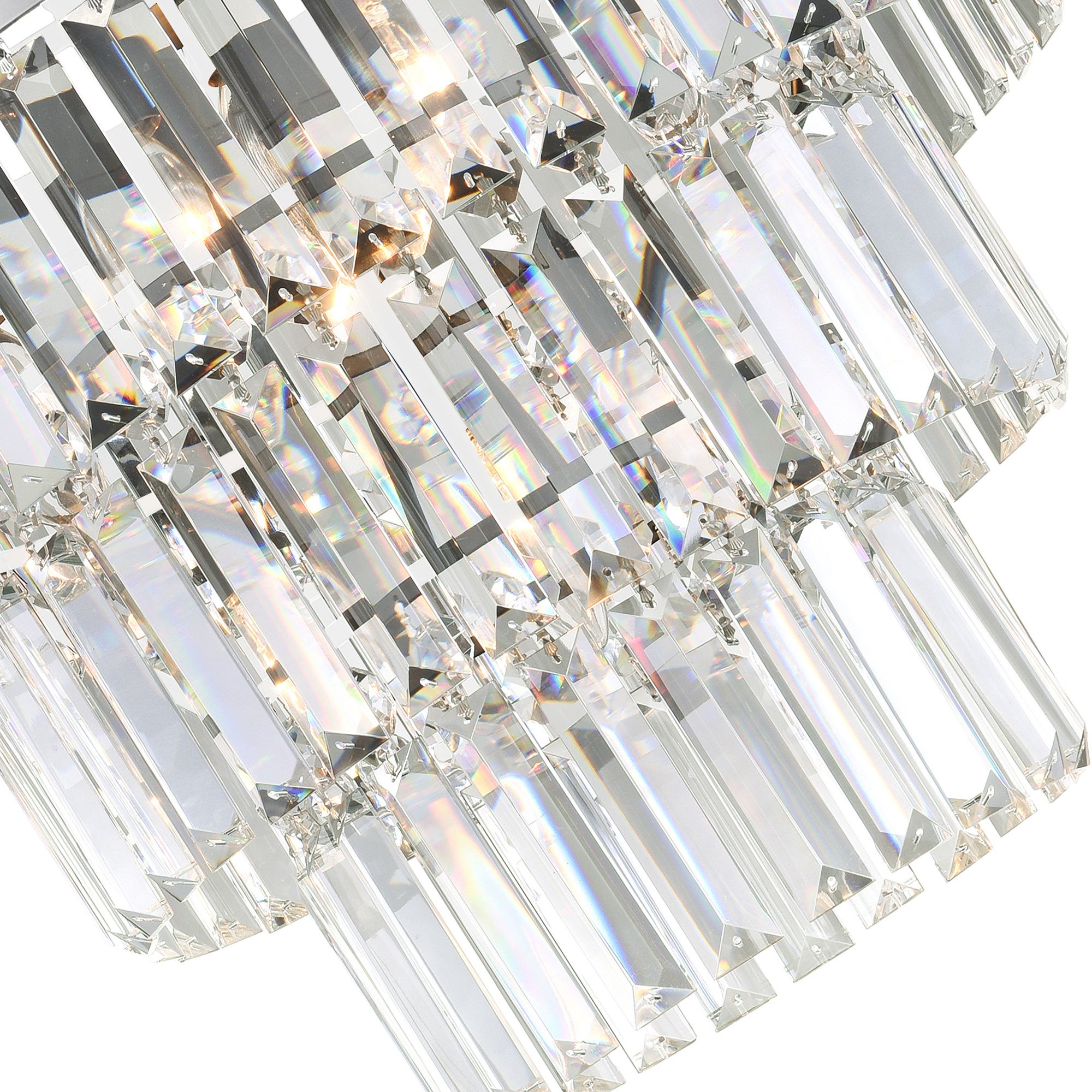 Image 3 Weiss 5 Light Down Chandelier With Chrome Finish more views