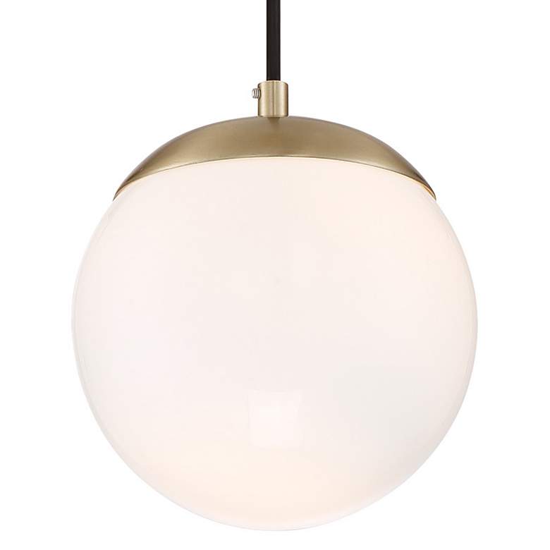 Weland 8&quot; Wide Gold and Opal Glass Modern LED Mini Pendant more views