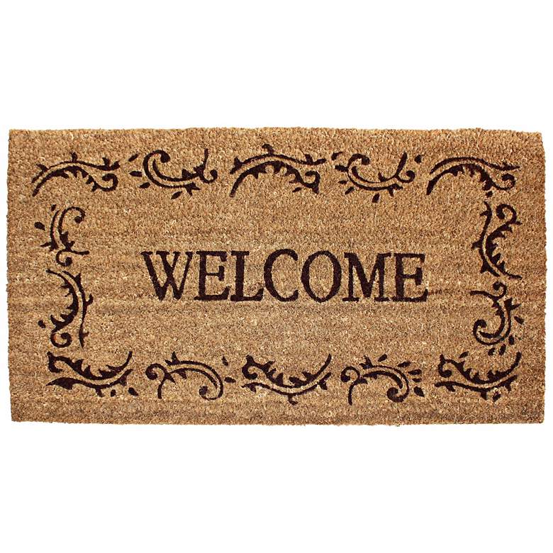Image 1 Welcome Filigree Printed Coir Doormat