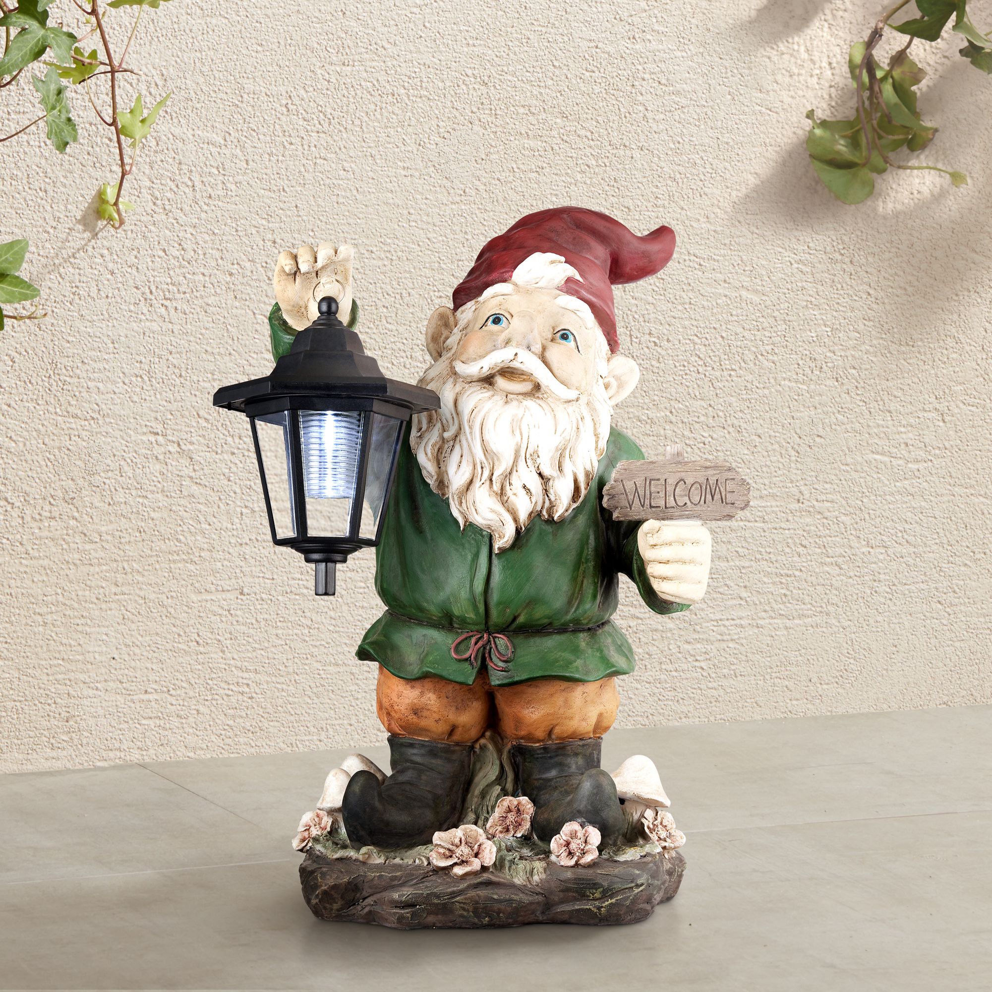 Welcome Gnome with Lantern 16