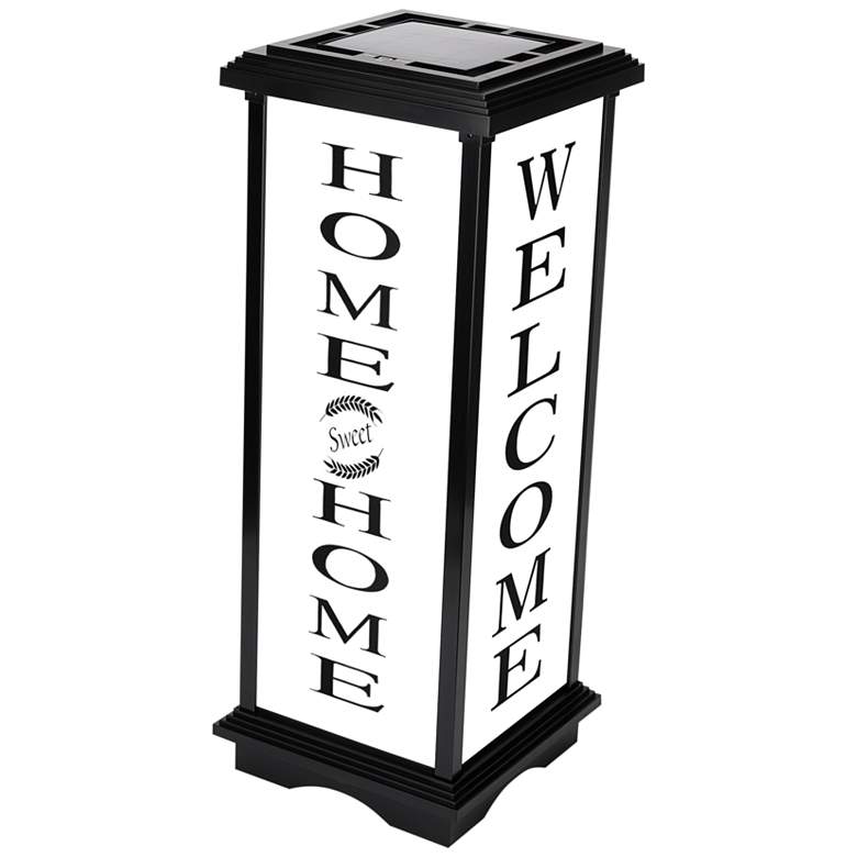 Image 2 Welcome Home 24 1/2 inch High Black LED Lantern Light more views