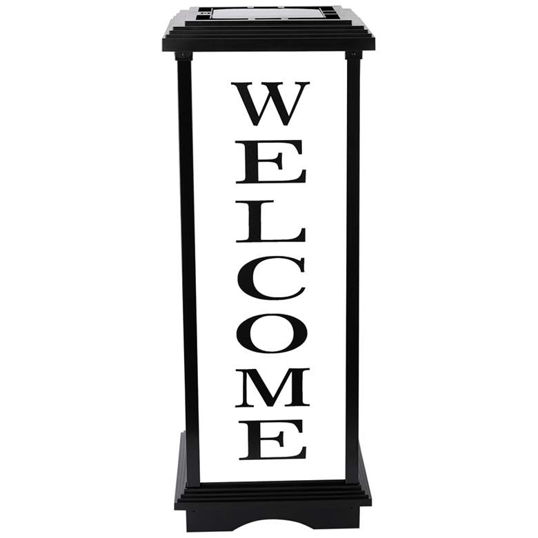 Image 4 Welcome Home 24 1/2 inch High Black LED Lantern Light more views