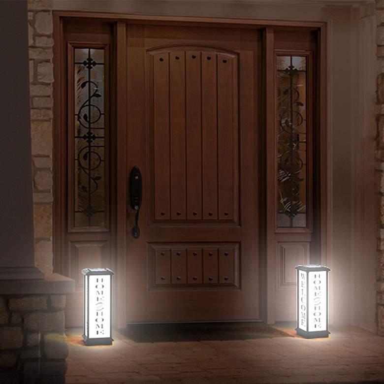 Image 6 Welcome Home 24 1/2" High Black LED Lantern Light more views