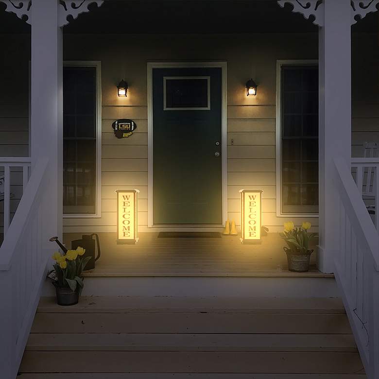 Image 7 Welcome Home 24 1/2" High Black LED Lantern Light more views