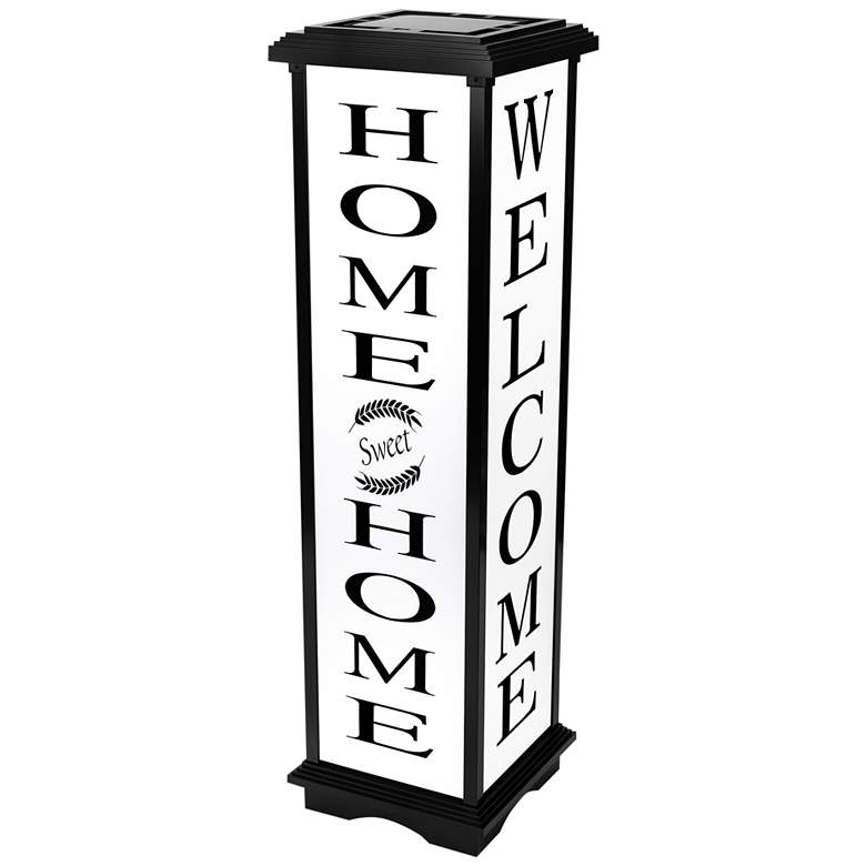 Image 2 Welcome Home 33 1/4" High Black LED Lantern Light more views