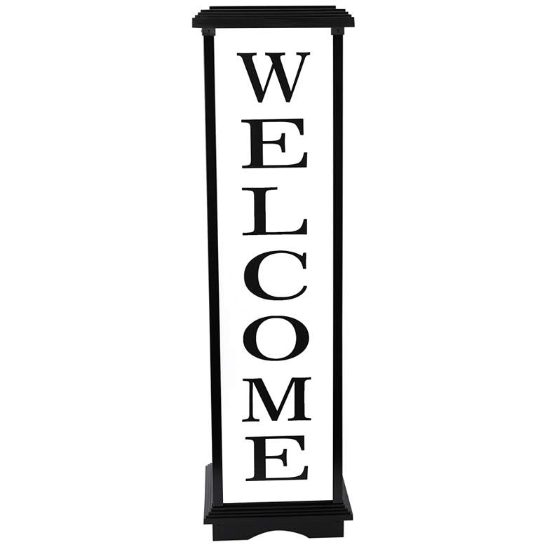 Image 4 Welcome Home 33 1/4" High Black LED Lantern Light more views