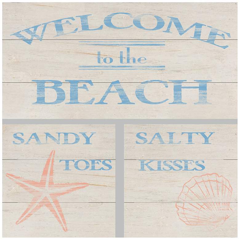 Image 1 Welcome to the Beach 14 inch Wide Wall Art