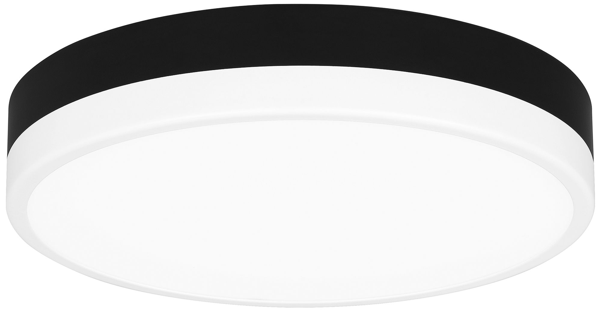 Weldin 11-Inch Integrated LED Matte Black White Flush Mount Light