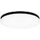 Weldin 20-Inch Integrated LED Matte Black White Flush Mount Light