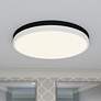 1_Weldin 20-Inch Integrated LED Matte Black White Flush Mount Light