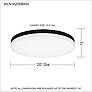 7_Weldin 20-Inch Integrated LED Matte Black White Flush Mount Light more views