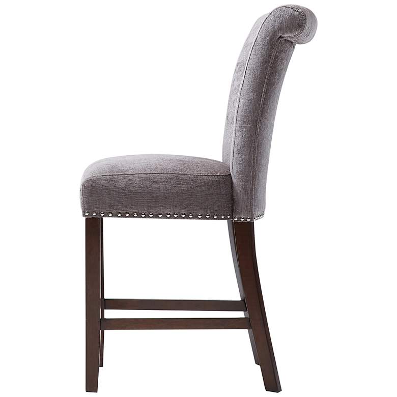 Image 5 Weldon 26" Gray Fabric Tufted Counter Stool more views
