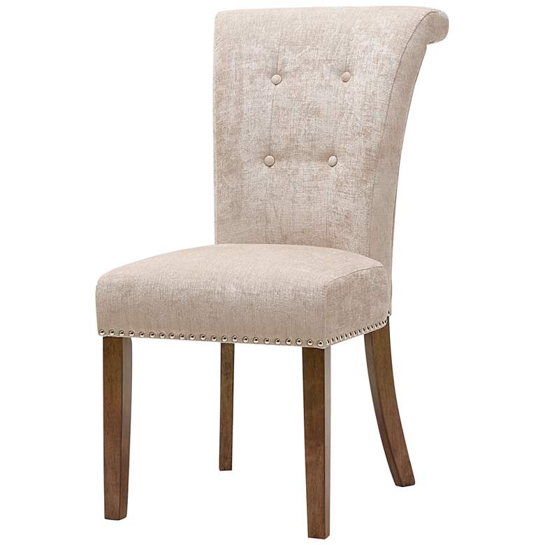 Image 4 Weldon Cream Fabric Tufted Dining Chairs Set of 2 more views