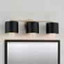 1_Weller 24 1/4" Wide Matte Brass and Black 3-Light Bath Light