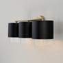 3_Weller 24 1/4" Wide Matte Brass and Black 3-Light Bath Light more views