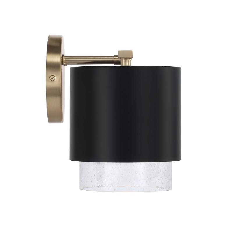 Image 6 Weller 24 1/4" Wide Matte Brass and Black 3-Light Bath Light more views