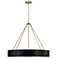 Weller 27 1/2" Wide Matte Brass and Black 4-Light Chandelier